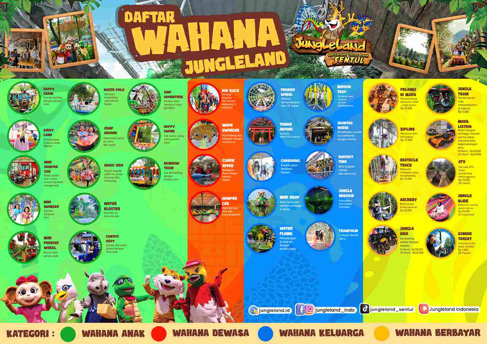 tiket jungleland dan wahana seru